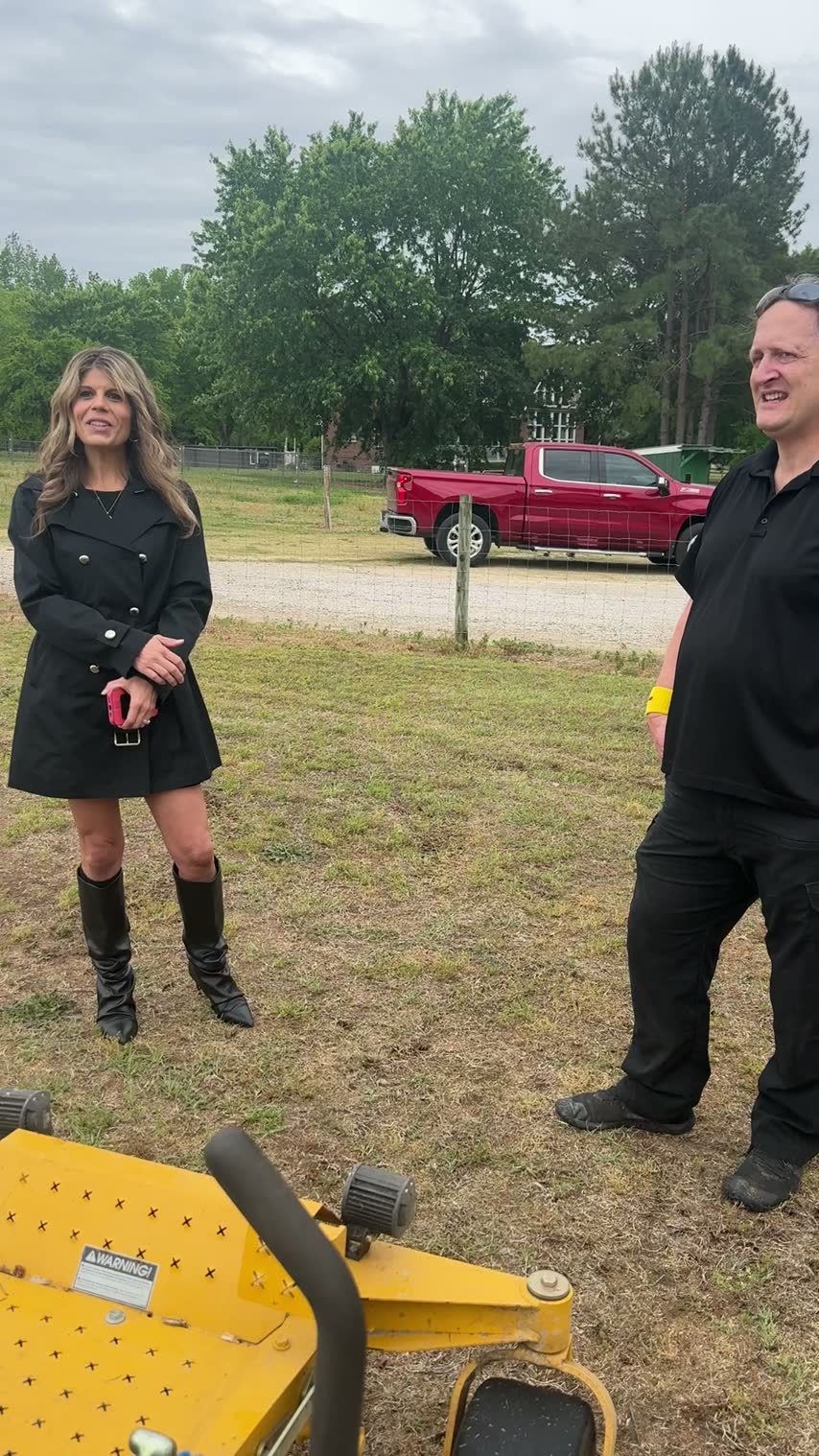 Christine touring a property with a client